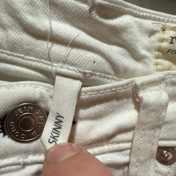 Rag & Bone White Distressed Skinny Jeans Denim Casual Style Size 28 - Picture 9 of 9